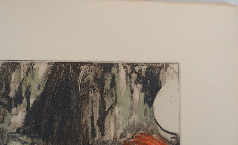 AF Edgar DEGAS: Model with arched back, Original engraving, 1935