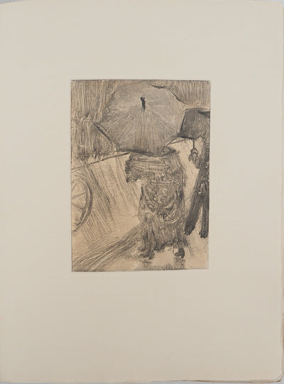 AF Edgar DEGAS: Model with arched back, Original engraving, 1935