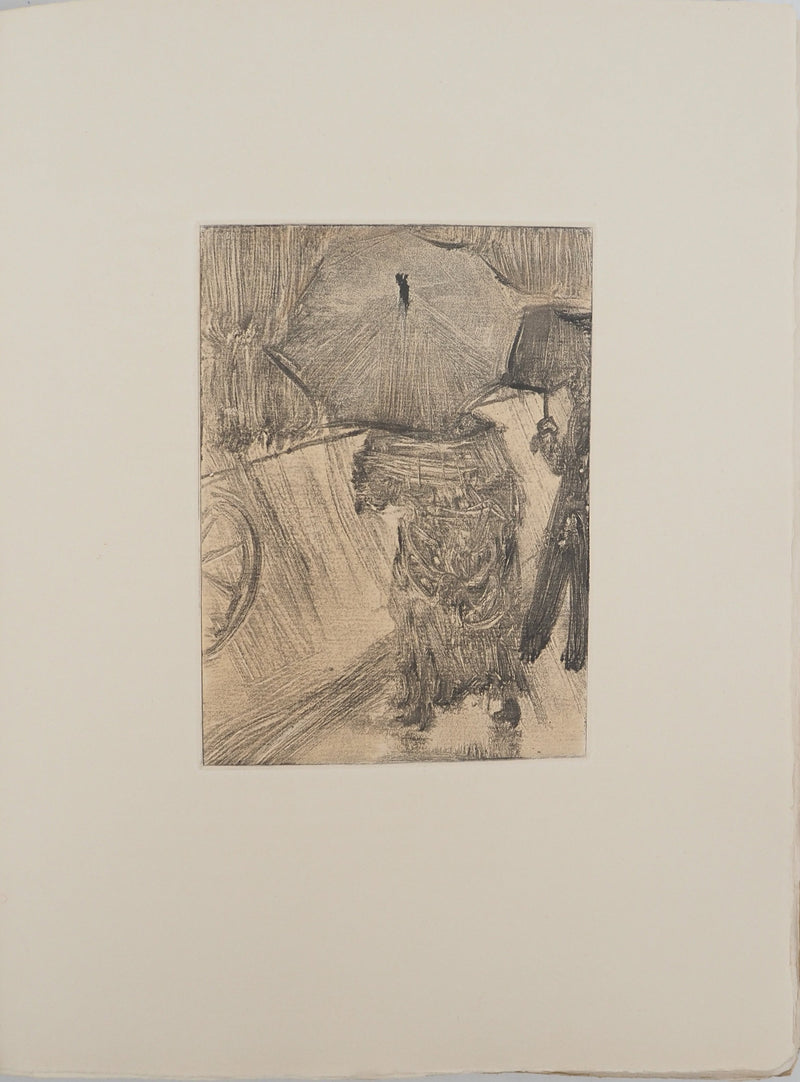 AF Edgar DEGAS: Model with arched back, Original engraving, 1935
