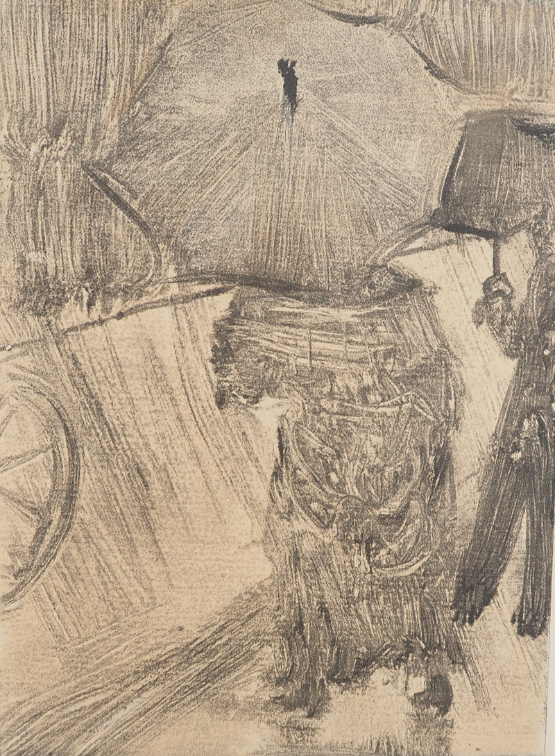 AF Edgar DEGAS: Model with arched back, Original engraving, 1935