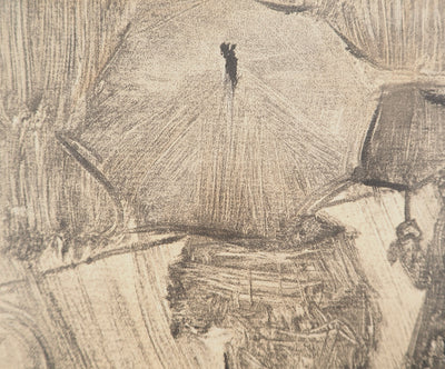 AF Edgar DEGAS: Model with arched back, Original engraving, 1935