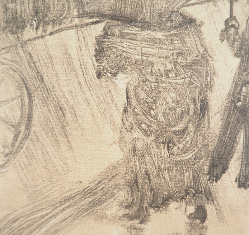 AF Edgar DEGAS: Model with arched back, Original engraving, 1935