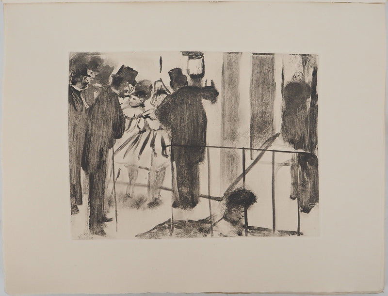 AF Edgar DEGAS: Model with arched back, Original engraving, 1935