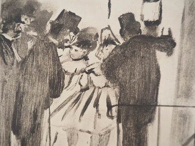 AF Edgar DEGAS: Model with arched back, Original engraving, 1935