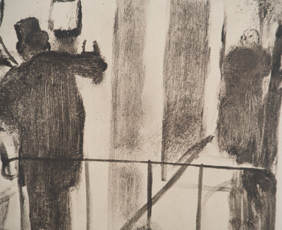AF Edgar DEGAS: Model with arched back, Original engraving, 1935