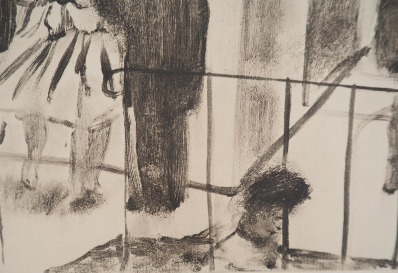 AF Edgar DEGAS: Model with arched back, Original engraving, 1935