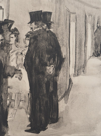 AF Edgar DEGAS: Model with arched back, Original engraving, 1935