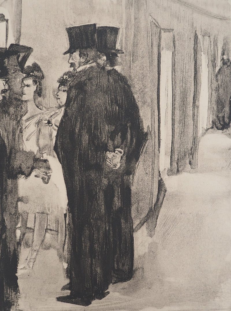 AF Edgar DEGAS: Model with arched back, Original engraving, 1935