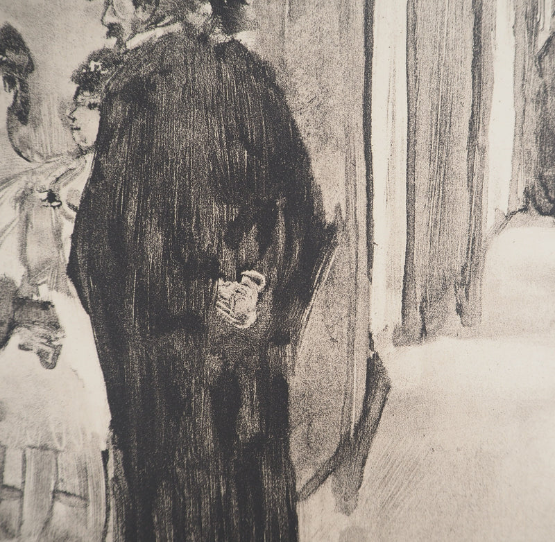 AF Edgar DEGAS: Model with arched back, Original engraving, 1935