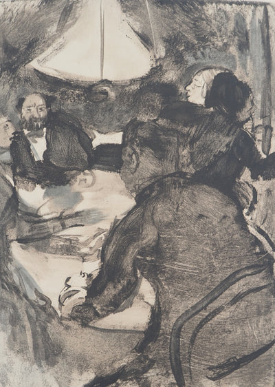 AF Edgar DEGAS: Model with arched back, Original engraving, 1935