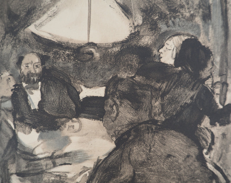 AF Edgar DEGAS: Model with arched back, Original engraving, 1935