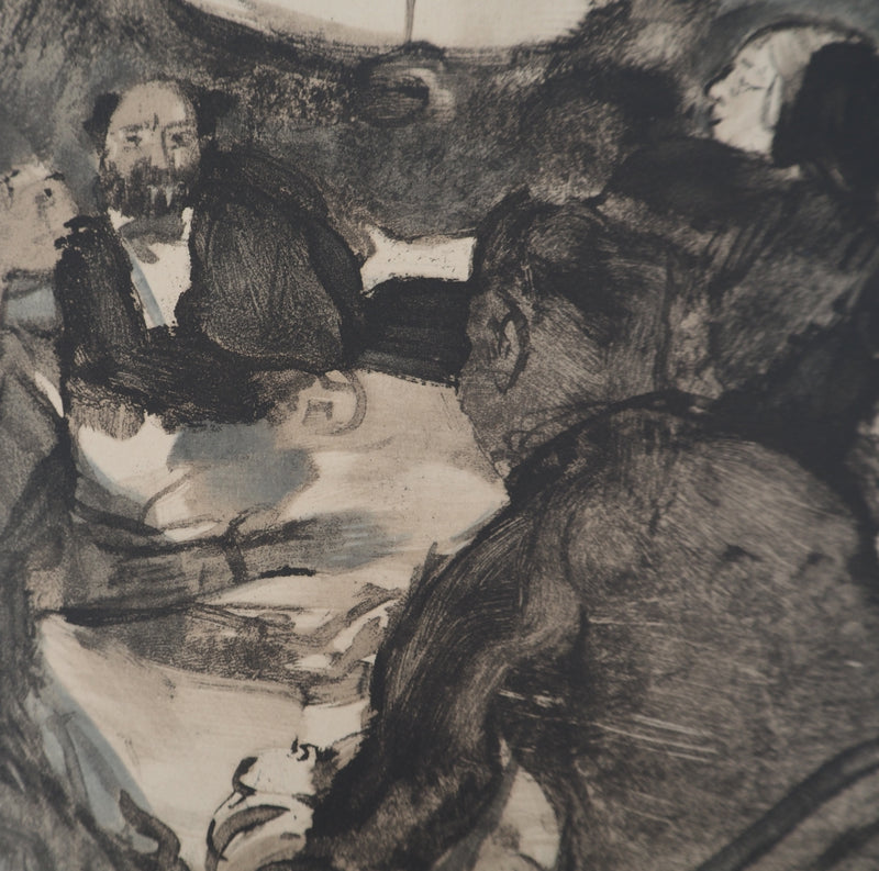 AF Edgar DEGAS: Model with arched back, Original engraving, 1935