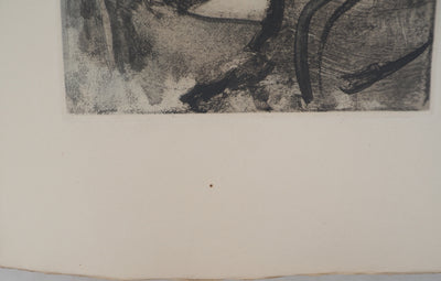 AF Edgar DEGAS: Model with arched back, Original engraving, 1935