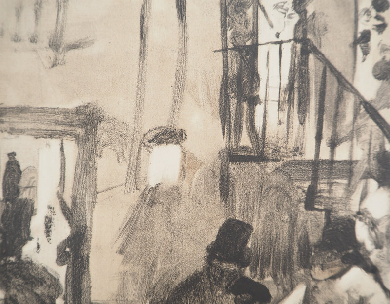 AF Edgar DEGAS: Model with arched back, Original engraving, 1935