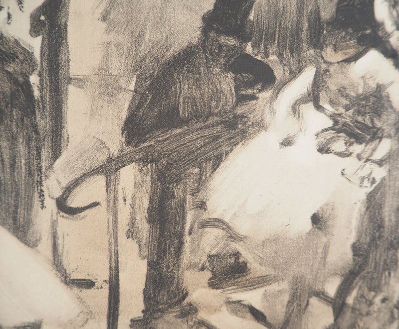 AF Edgar DEGAS: Model with arched back, Original engraving, 1935