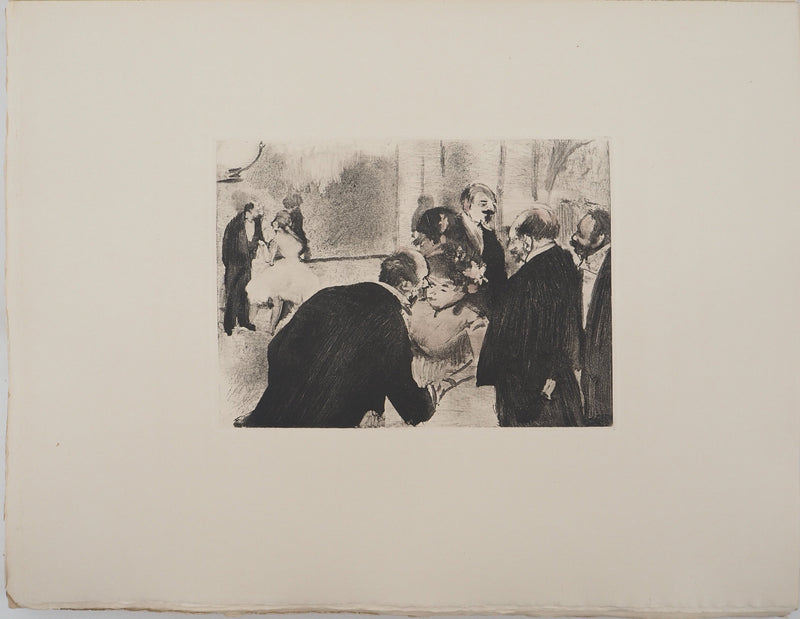 AF Edgar DEGAS: Model with arched back, Original engraving, 1935