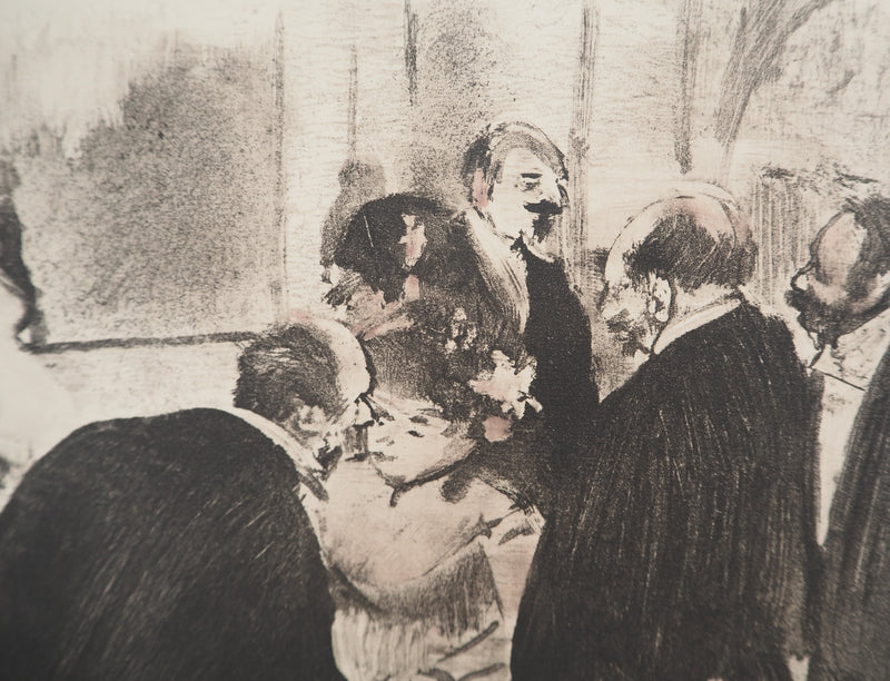 AF Edgar DEGAS: Model with arched back, Original engraving, 1935