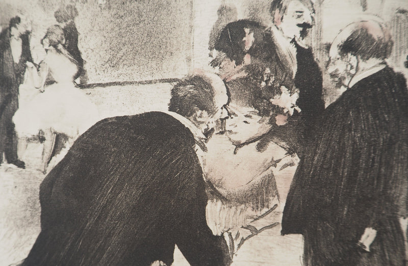 AF Edgar DEGAS: Model with arched back, Original engraving, 1935