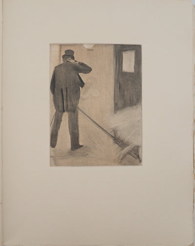 AF Edgar DEGAS: Model with arched back, Original engraving, 1935