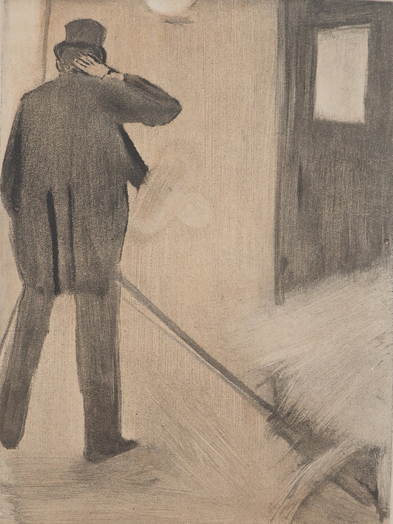 AF Edgar DEGAS: Model with arched back, Original engraving, 1935
