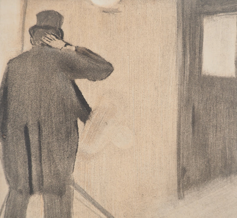 AF Edgar DEGAS: Model with arched back, Original engraving, 1935