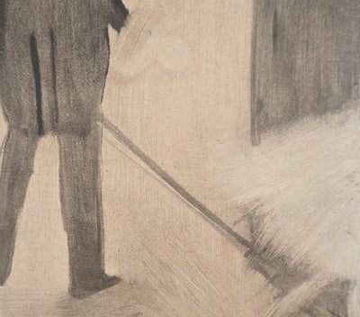 AF Edgar DEGAS: Model with arched back, Original engraving, 1935