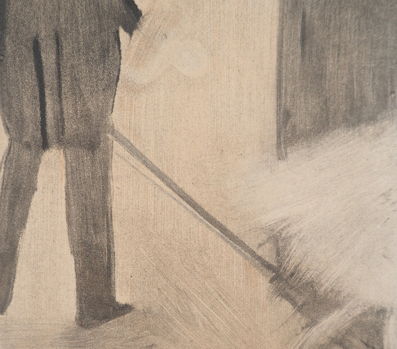 AF Edgar DEGAS: Model with arched back, Original engraving, 1935