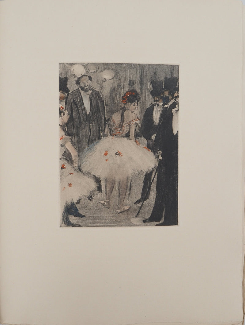 AF Edgar DEGAS: Model with arched back, Original engraving, 1935