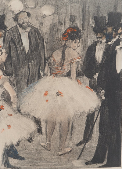 AF Edgar DEGAS: Model with arched back, Original engraving, 1935