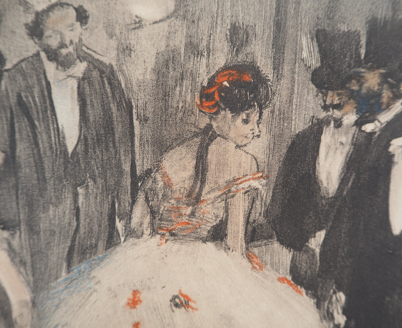 AF Edgar DEGAS: Model with arched back, Original engraving, 1935