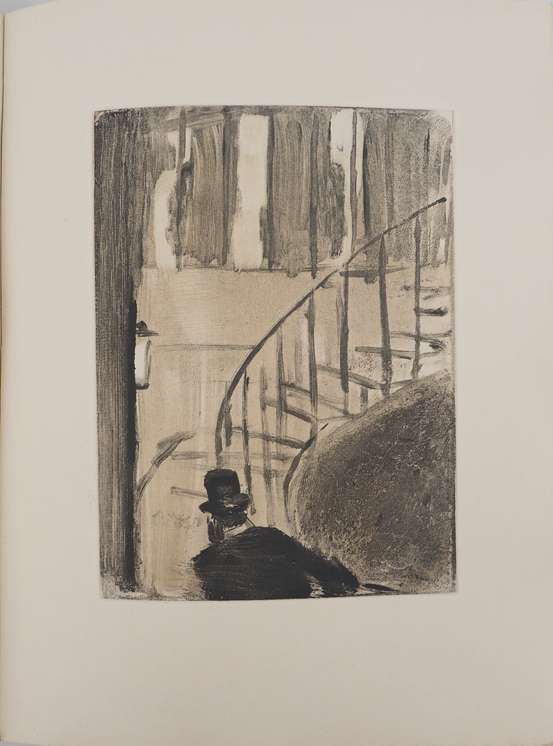 AF Edgar DEGAS: Model with arched back, Original engraving, 1935