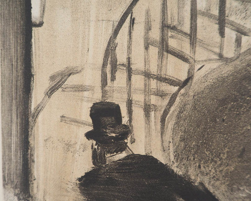 AF Edgar DEGAS: Model with arched back, Original engraving, 1935
