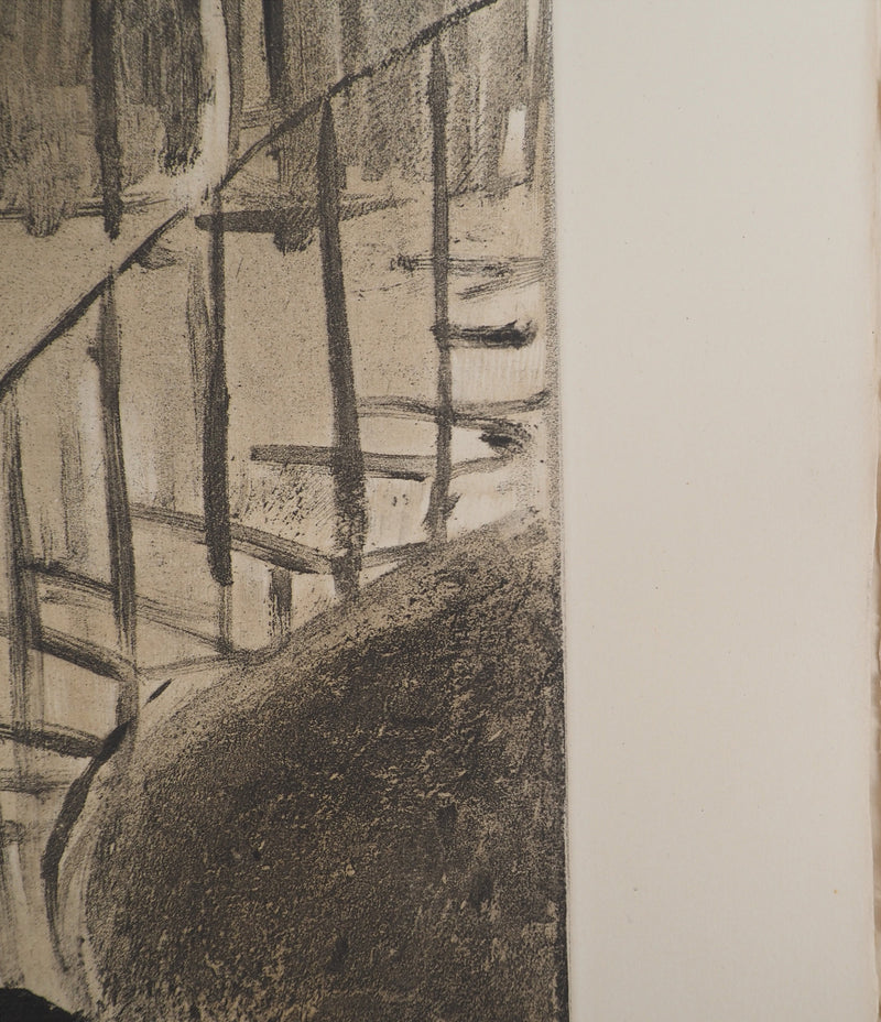 AF Edgar DEGAS: Model with arched back, Original engraving, 1935