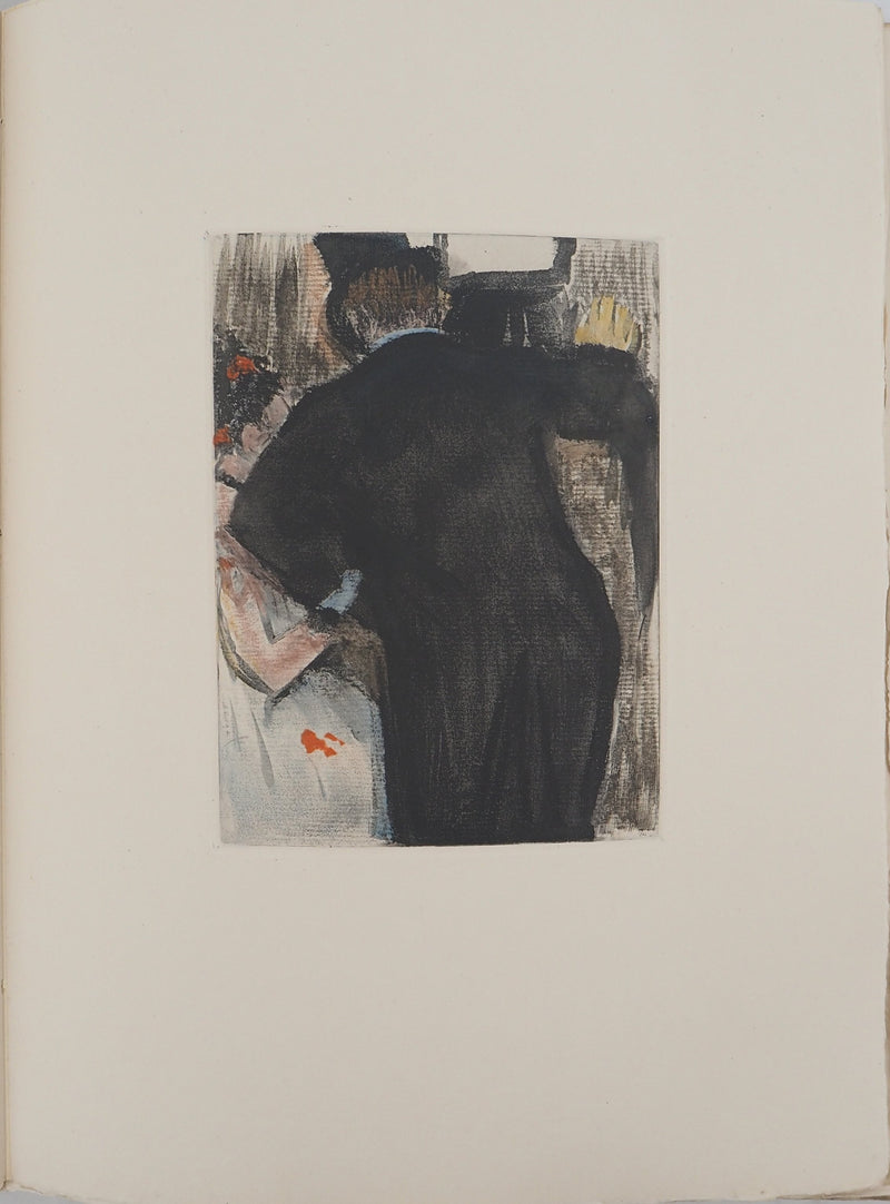 AF Edgar DEGAS: Model with arched back, Original engraving, 1935