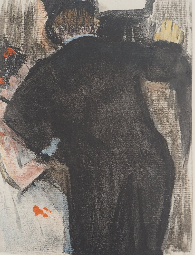 AF Edgar DEGAS: Model with arched back, Original engraving, 1935