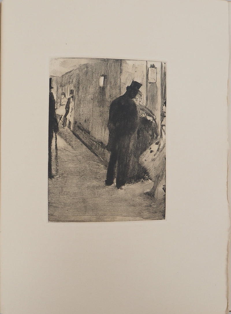 AF Edgar DEGAS: Model with arched back, Original engraving, 1935