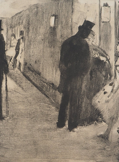 AF Edgar DEGAS: Model with arched back, Original engraving, 1935
