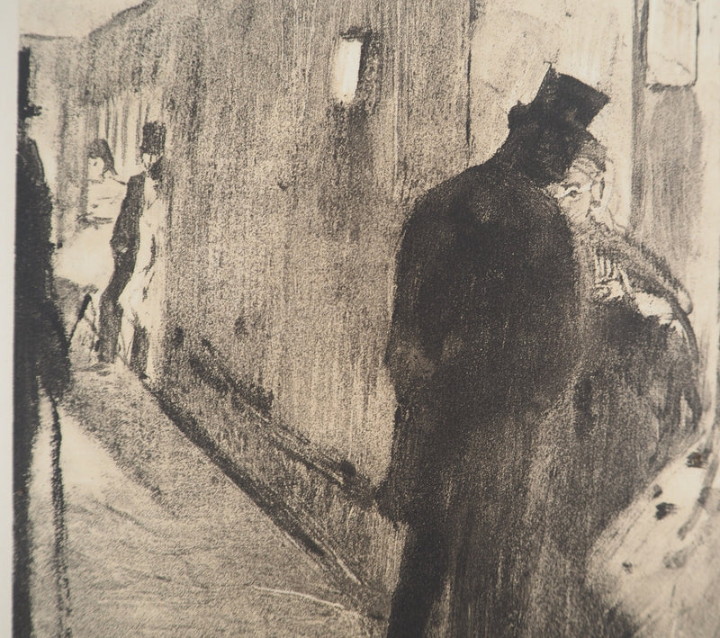 AF Edgar DEGAS: Model with arched back, Original engraving, 1935