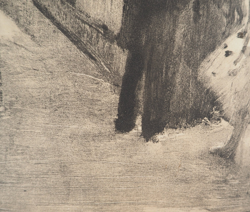AF Edgar DEGAS: Model with arched back, Original engraving, 1935