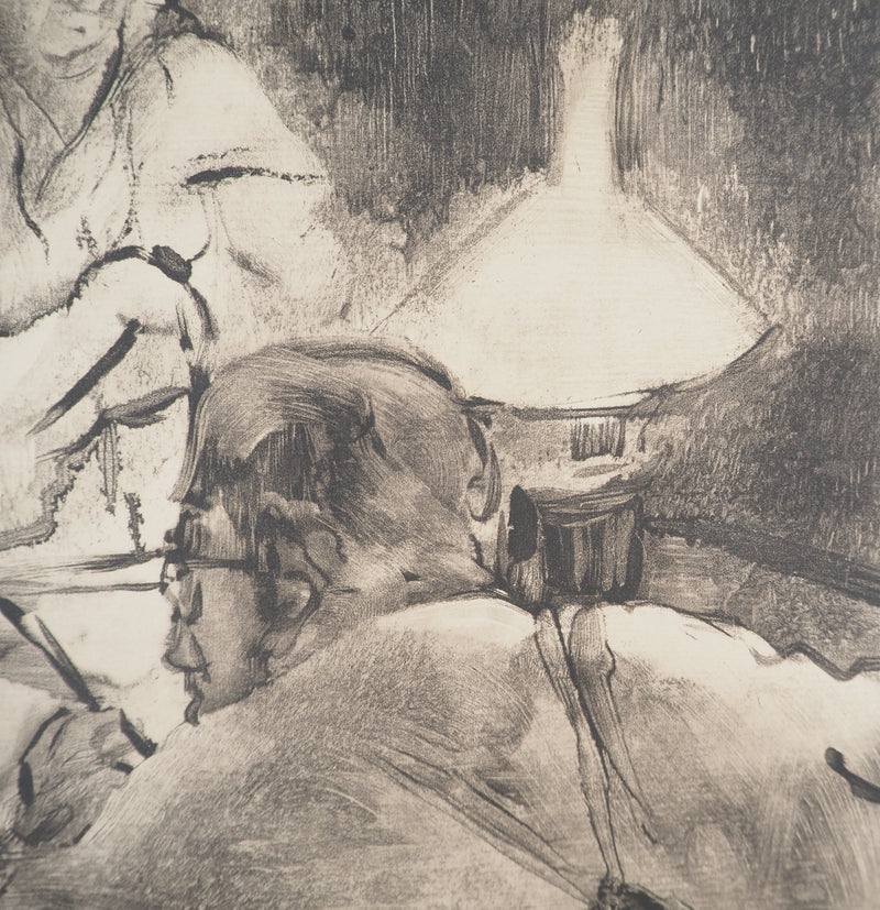 AF Edgar DEGAS: Model with arched back, Original engraving, 1935