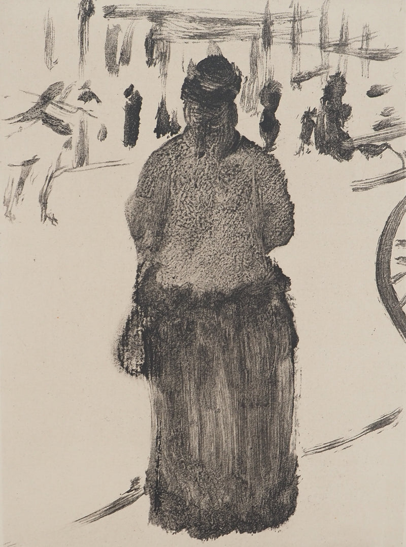 AF Edgar DEGAS: Model with arched back, Original engraving, 1935