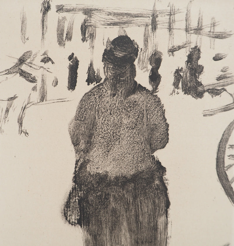 AF Edgar DEGAS: Model with arched back, Original engraving, 1935