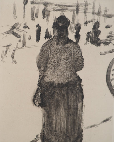 AF Edgar DEGAS: Model with arched back, Original engraving, 1935