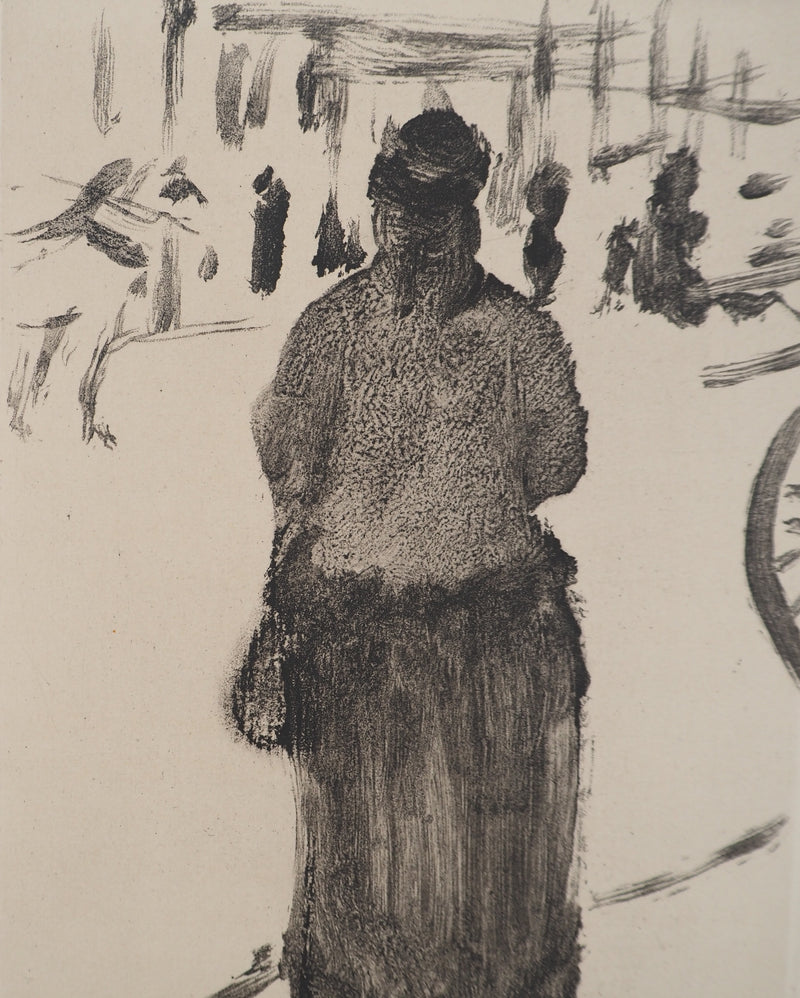 AF Edgar DEGAS: Model with arched back, Original engraving, 1935