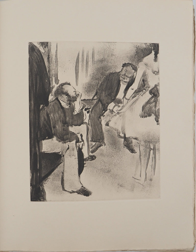 AF Edgar DEGAS: Model with arched back, Original engraving, 1935