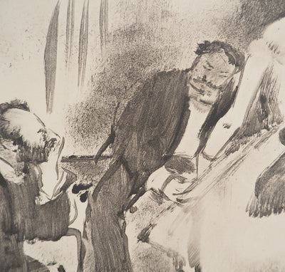AF Edgar DEGAS: Model with arched back, Original engraving, 1935