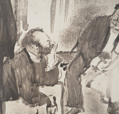 AF Edgar DEGAS: Model with arched back, Original engraving, 1935