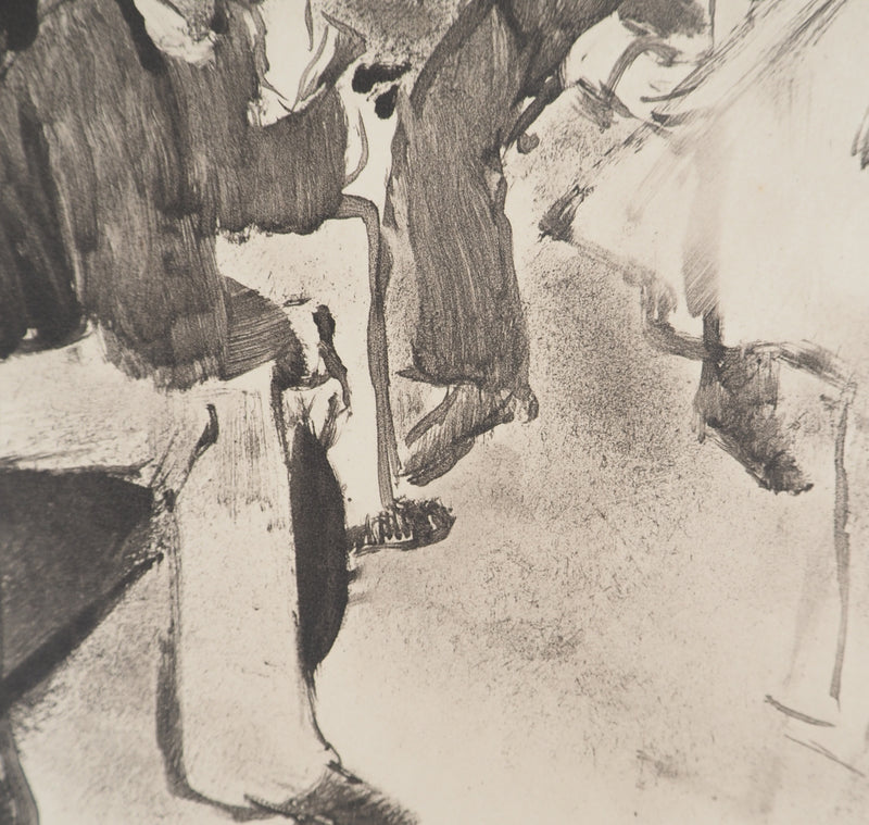 AF Edgar DEGAS: Model with arched back, Original engraving, 1935