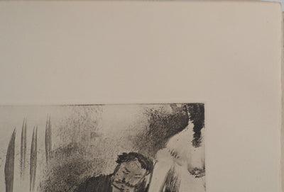 AF Edgar DEGAS: Model with arched back, Original engraving, 1935