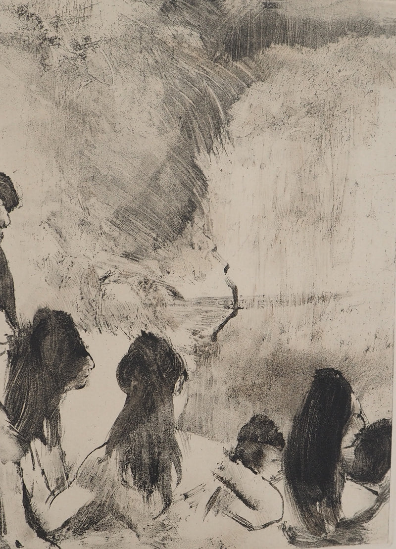 AF Edgar DEGAS: Model with arched back, Original engraving, 1935